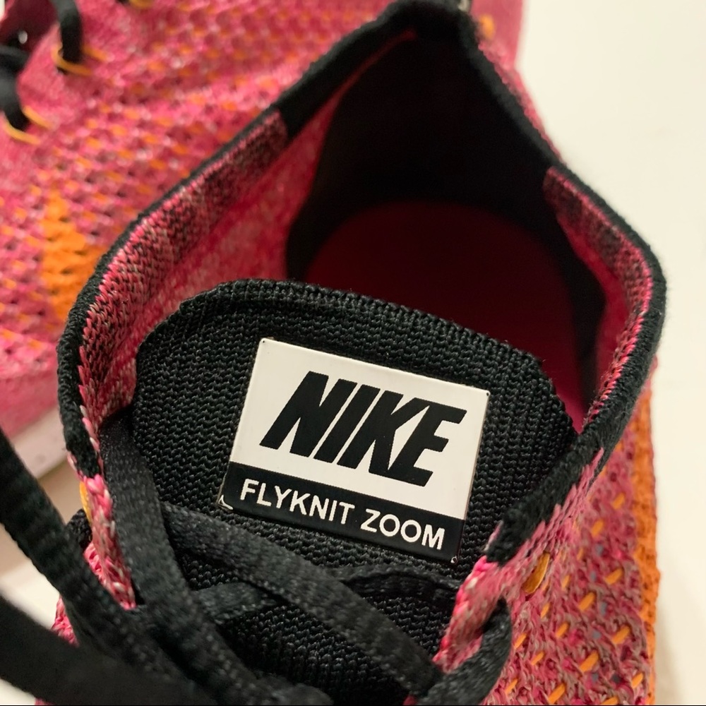 Nike Women Shoe Flyknit Zoom Size 10 Running Shoes Pink Sneakers 698616-602 - Picture 11 of 11